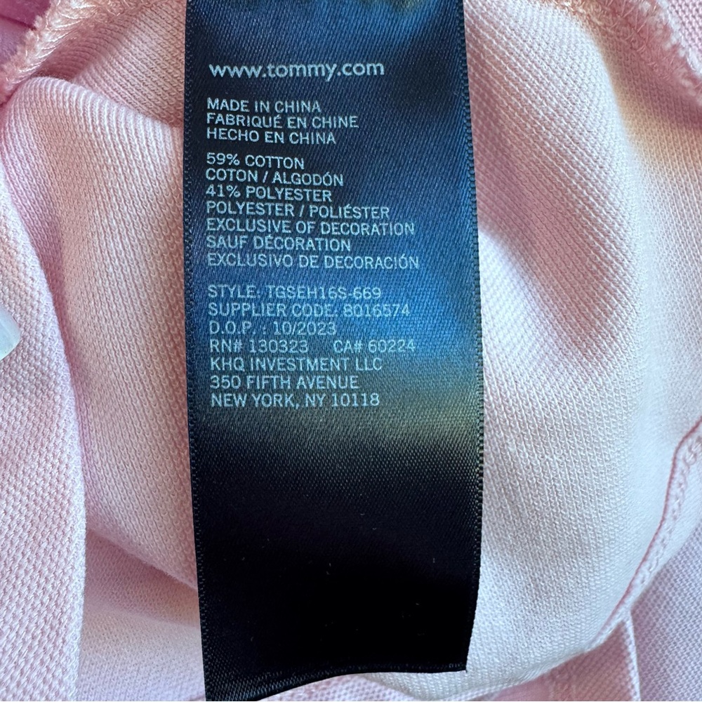 Tommy Hilfiger Light Pink Short Sleeve Polo Dress. Size Kid’s 7. - Picture 10 of 13